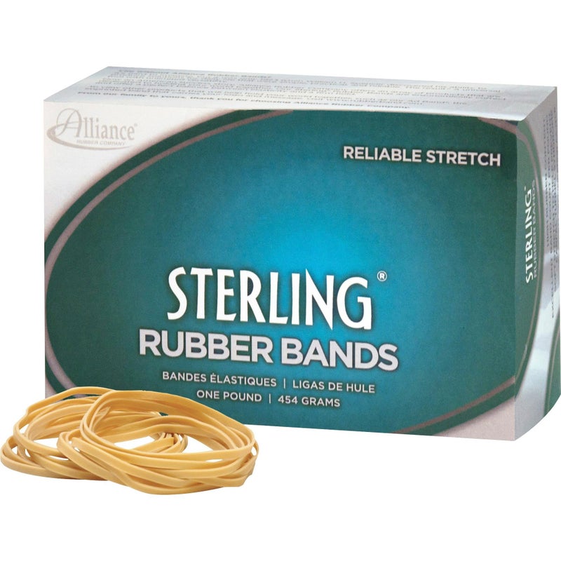 Alliance Sterling Rubber Band Size #16 (2 1/2 x 1/16 Inches) - 1 Pound Box (Approximately 2300 Bands per Pound) (24165) Beige - Image 1